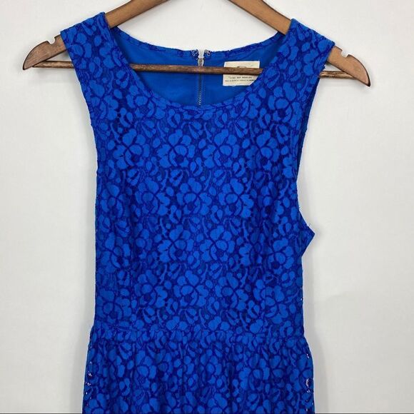 Pins and Needles Blue Lace Back Cutout Maxi Dress - Picture 3 of 8